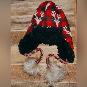 Cozy Red and Black Plaid women’s Winter Hat